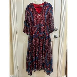 Taylor Paisley Midi Dress